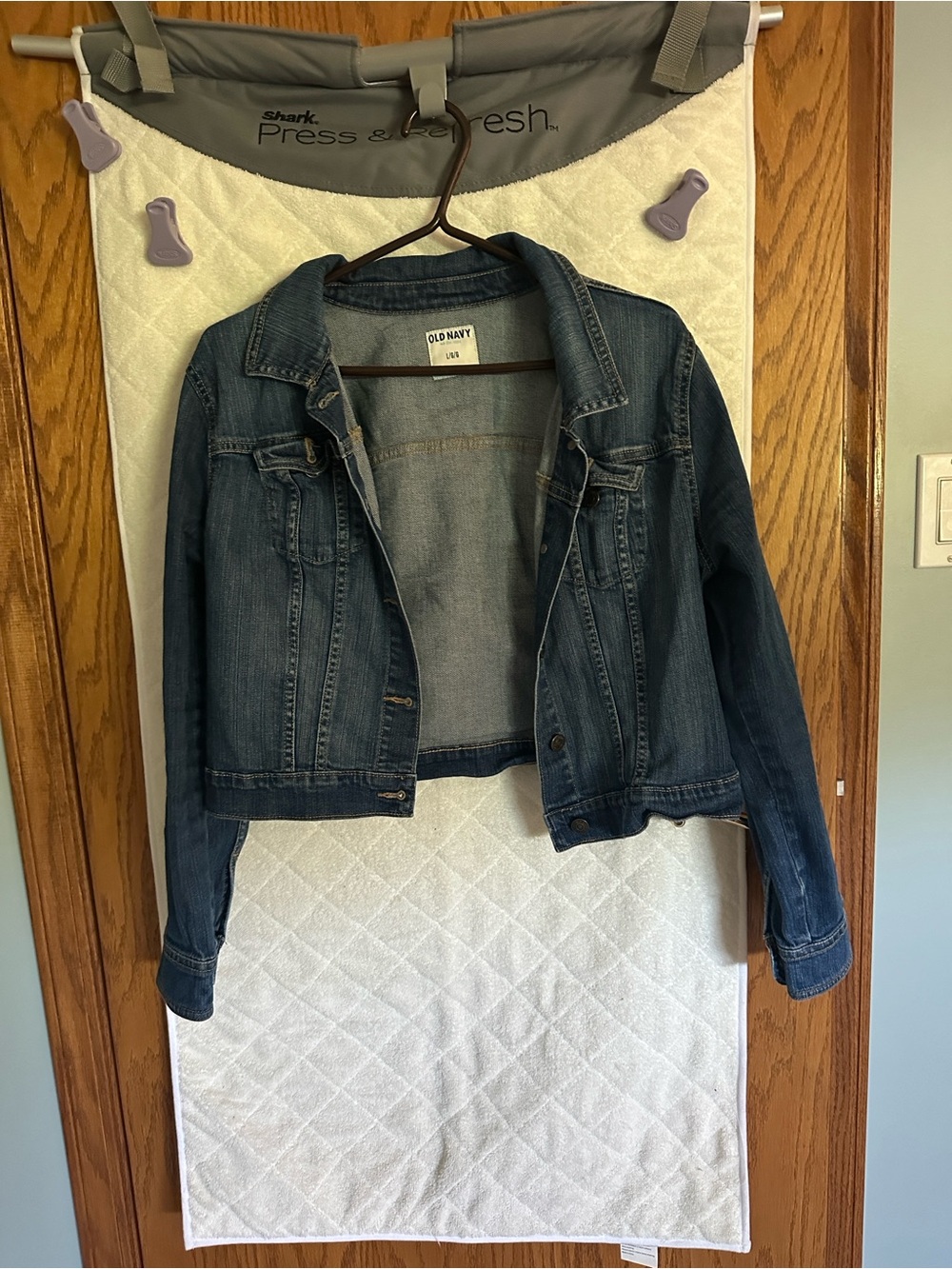 Old Navy Dark Blue Denim Jacket with Button Front